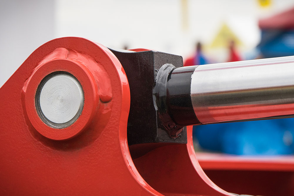 Starke und zuverlässige Hydraulik unseres Spundwandgreifers SPG120